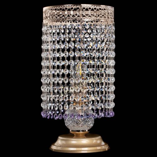 Настольная лампа Венеция оптикон №1 фиолетовая в Сочи Гусь Хрустальный