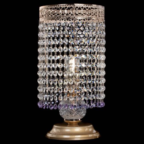 Настольная лампа Венеция оптикон №1 фиолетовая в Сочи Гусь Хрустальный