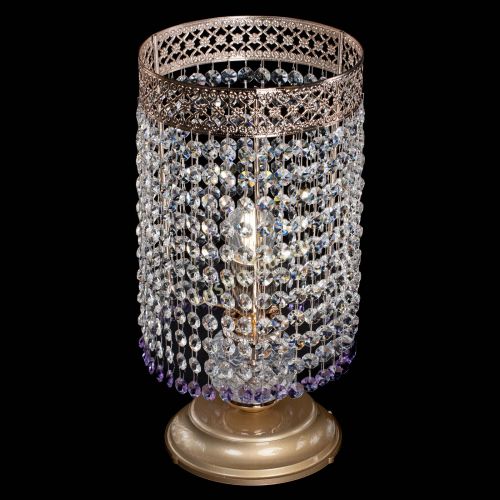 Настольная лампа Венеция оптикон №1 фиолетовая в Сочи Гусь Хрустальный