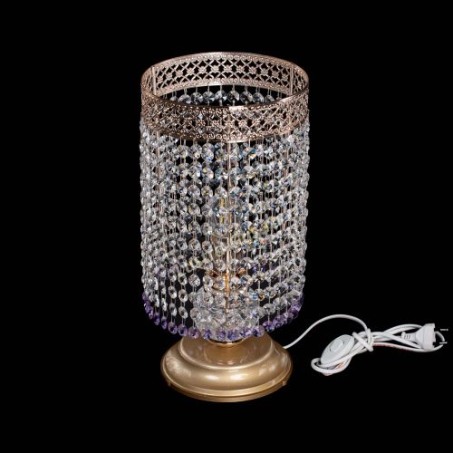 Настольная лампа Венеция оптикон №1 фиолетовая в Сочи Гусь Хрустальный