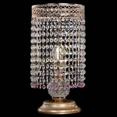 Настольная лампа Венеция оптикон №1 розовая в Сочи Гусь Хрустальный