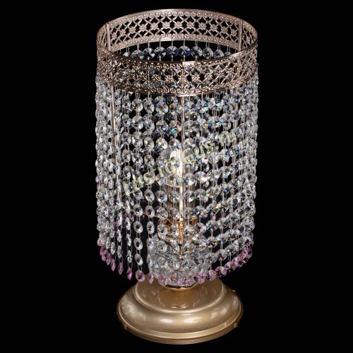 Настольная лампа Венеция оптикон №1 розовая в Сочи Гусь Хрустальный