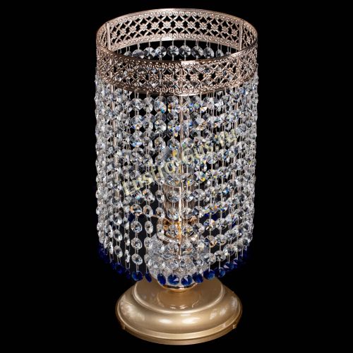 Настольная лампа Венеция оптикон №1 синяя в Сочи Гусь Хрустальный