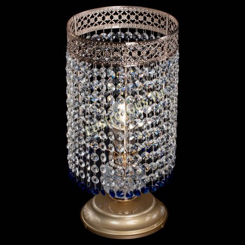 Настольная лампа Венеция оптикон №1 синяя в Сочи Гусь Хрустальный