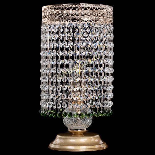 Настольная лампа Венеция оптикон №1 зеленая в Сочи Гусь Хрустальный
