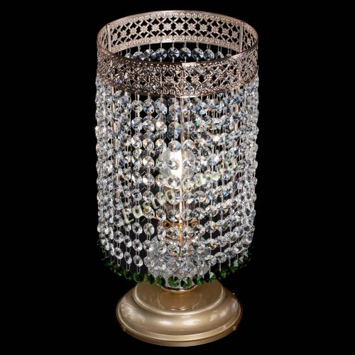 Настольная лампа Венеция оптикон №1 зеленая в Сочи Гусь Хрустальный