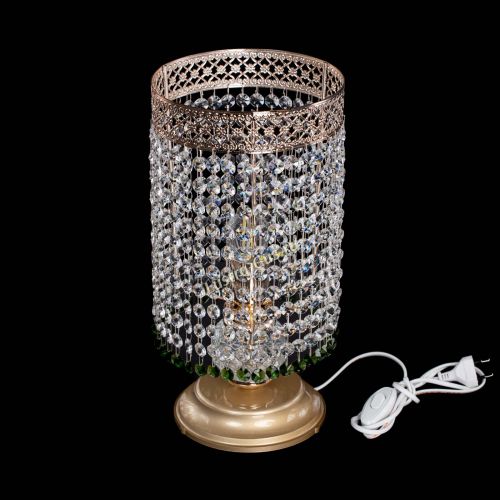 Настольная лампа Венеция оптикон №1 зеленая в Сочи Гусь Хрустальный