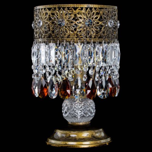 Настольная лампа Восток с пластинками под бронзу Чайная в Сочи Гусь Хрустальный