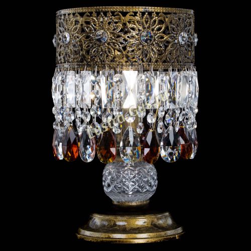 Настольная лампа Восток с пластинками под бронзу Чайная в Сочи Гусь Хрустальный