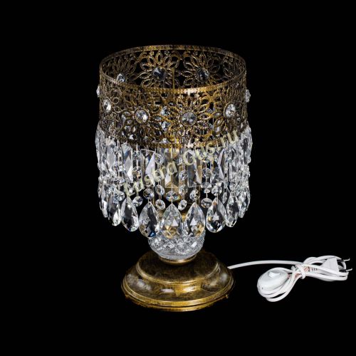 Настольная лампа Восток с пластинками под бронзу в Сочи Гусь Хрустальный