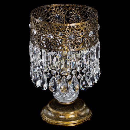 Настольная лампа Восток с пластинками под бронзу в Сочи Гусь Хрустальный