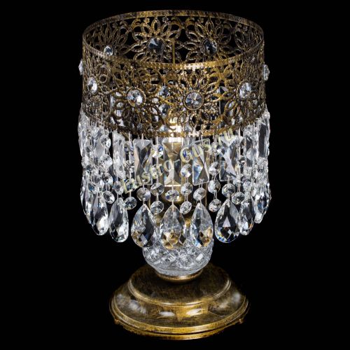 Настольная лампа Восток с пластинками под бронзу в Сочи Гусь Хрустальный