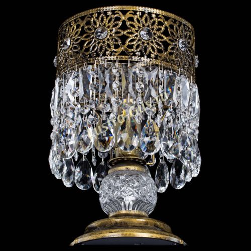 Настольная лампа Восток с пластинками под бронзу в Сочи Гусь Хрустальный