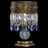 Настольная лампа Восток с пластинками под бронзу Синяя в Сочи