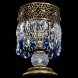 Настольная лампа Восток с пластинками под бронзу Синяя в Сочи