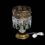 Настольная лампа Восток с пластинками под бронзу Зеленая в Сочи