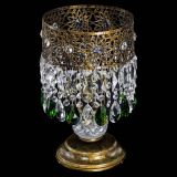 Настольная лампа Восток с пластинками под бронзу Зеленая в Сочи