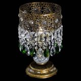 Настольная лампа Восток с пластинками под бронзу Зеленая в Сочи