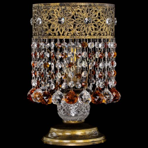 Настольная лампа Восток с шарами под бронзу Чайная в Сочи Гусь Хрустальный