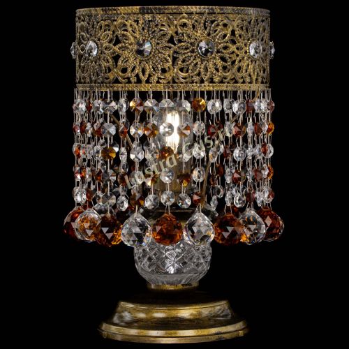 Настольная лампа Восток с шарами под бронзу Чайная в Сочи Гусь Хрустальный