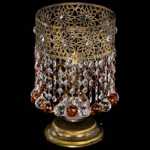 Настольная лампа Восток с шарами под бронзу Чайная в Сочи Гусь Хрустальный
