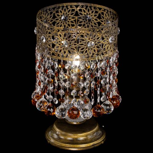 Настольная лампа Восток с шарами под бронзу Чайная в Сочи Гусь Хрустальный