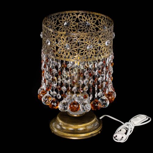 Настольная лампа Восток с шарами под бронзу Чайная в Сочи Гусь Хрустальный