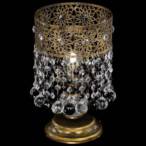 Настольная лампа Восток с шарами под бронзу Черная в Сочи Гусь Хрустальный