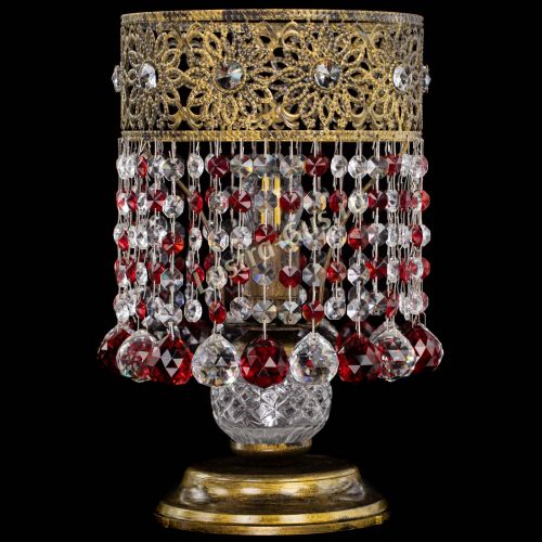 Настольная лампа Восток с шарами под бронзу Красная в Сочи Гусь Хрустальный