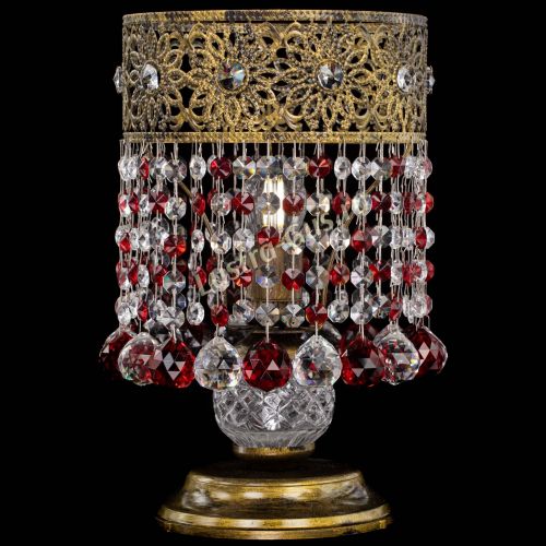 Настольная лампа Восток с шарами под бронзу Красная в Сочи Гусь Хрустальный