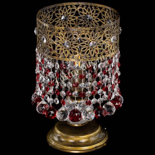 Настольная лампа Восток с шарами под бронзу Красная в Сочи Гусь Хрустальный