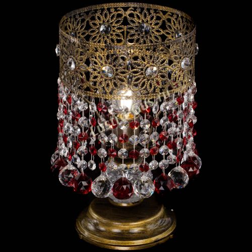 Настольная лампа Восток с шарами под бронзу Красная в Сочи Гусь Хрустальный