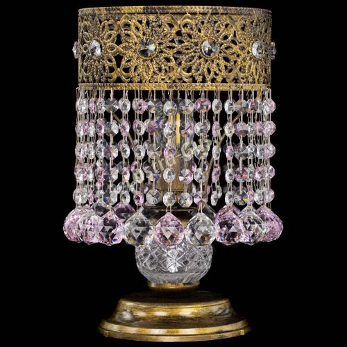 Настольная лампа Восток с шарами под бронзу Розовая в Сочи Гусь Хрустальный