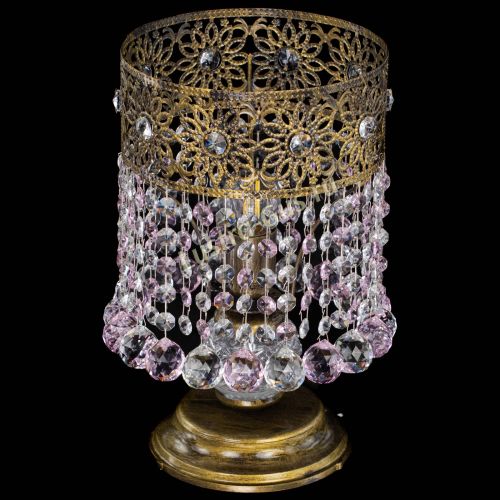 Настольная лампа Восток с шарами под бронзу Розовая в Сочи Гусь Хрустальный