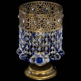 Настольная лампа Восток с шарами под бронзу Синяя в Сочи