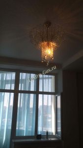 Люстра Хрустальные брызги с подвесом журавлик черный в Сочи отзыв и фото покупателя