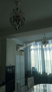 Люстра Хрустальные брызги с подвесом журавлик черный в Сочи отзыв и фото покупателя