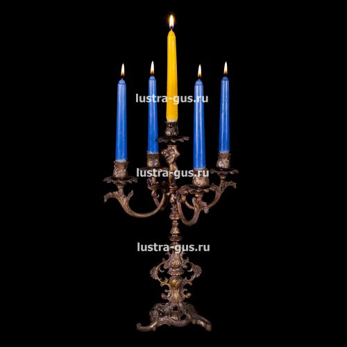 Подсвечник Изабелла ангел 5 свечей в Сочи Гусь Хрустальный