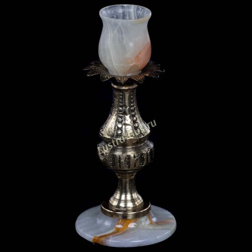 Подсвечник бронзовый Оникс №1 в Сочи Гусь Хрустальный