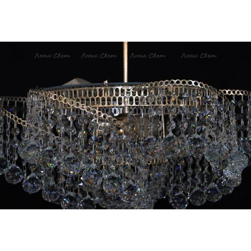 Люстра Космос 3 лампы с подвесом шар в Сочи Гусь Хрустальный