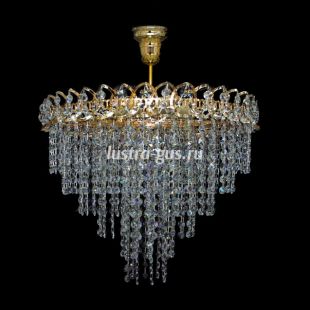 Люстра хрустальная Капель Лепесток обтикон с подвесом (собрана под конус)