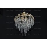 Люстра Капель Лепесток обтикон подвесная (собрана под конус) в Сочи