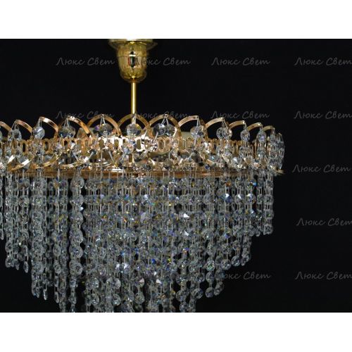 Люстра Капель Лепесток обтикон подвесная (собрана под конус) в Сочи Гусь Хрустальный