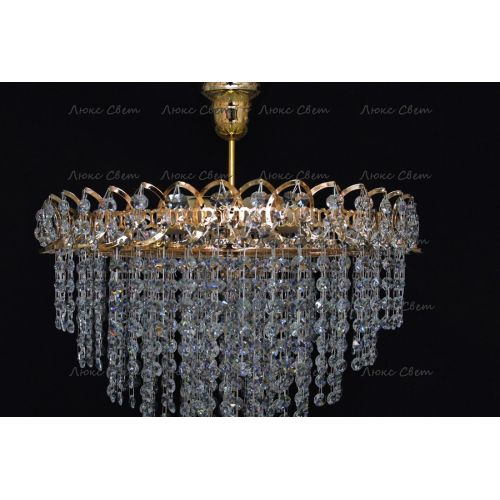 Люстра Капель Лепесток обтикон подвесная (собрана под конус) в Сочи Гусь Хрустальный