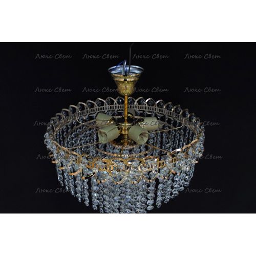 Люстра Капель Лепесток обтикон подвесная (собрана под конус) в Сочи Гусь Хрустальный