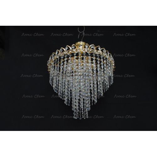 Люстра Капель Лепесток обтикон подвесная (собрана под конус) в Сочи Гусь Хрустальный