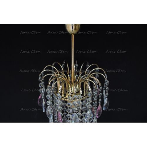 Люстра Зима журавлик розовая в Сочи Гусь Хрустальный