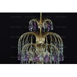 Люстра Хрустальные брызги с подвесом журавлик фиолетовый в Сочи