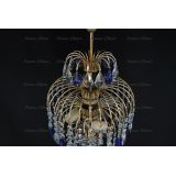 Люстра Хрустальные брызги с подвесом журавлик синий в Сочи