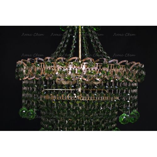 Люстра Натали Софья зеленая в Сочи Гусь Хрустальный